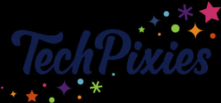 Tech Pixies Logo Colorful Stars