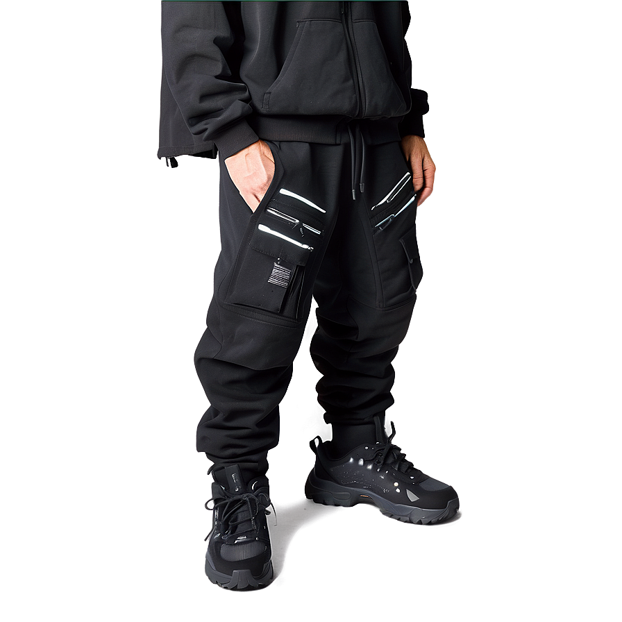 Techwear Black Sweatpants Png 06132024