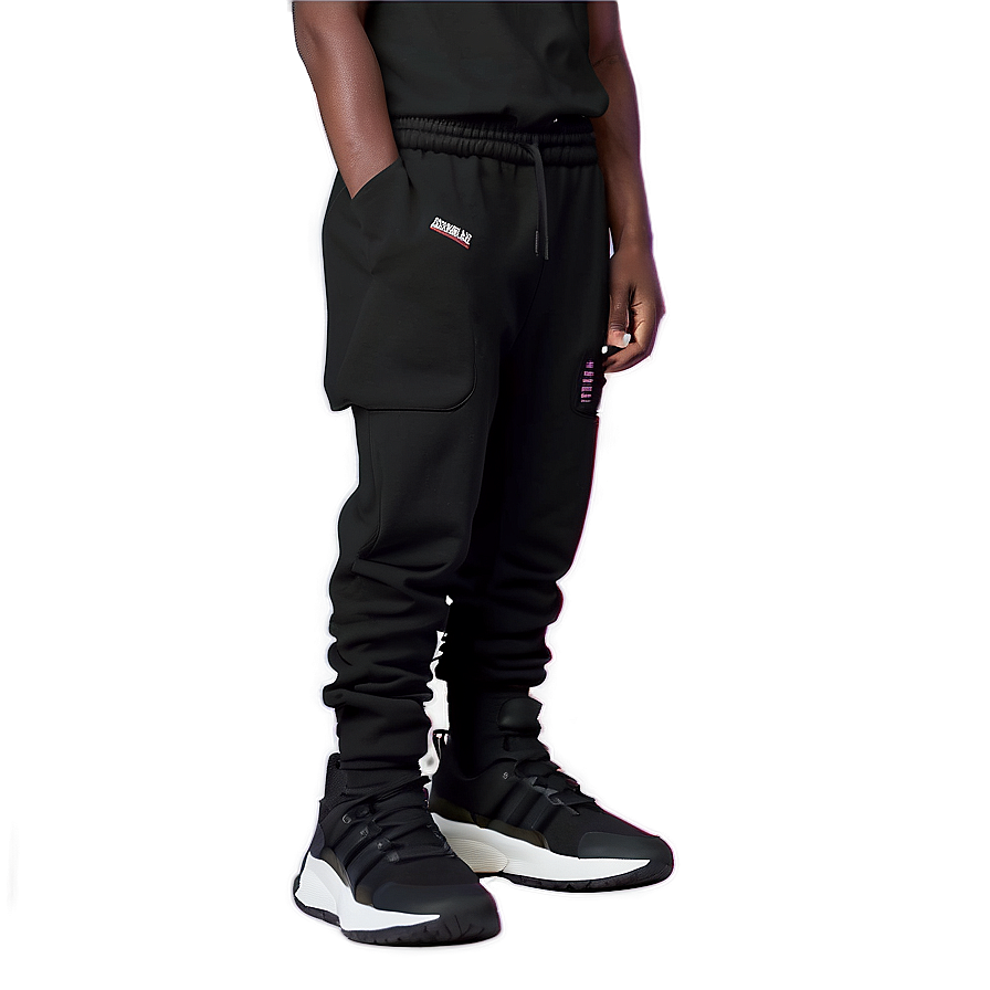 Techwear Black Sweatpants Png Aax51