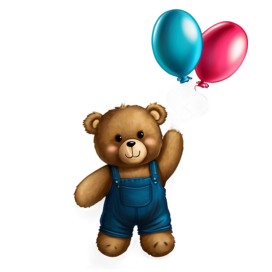 Teddy Bear With Balloon Png 05212024