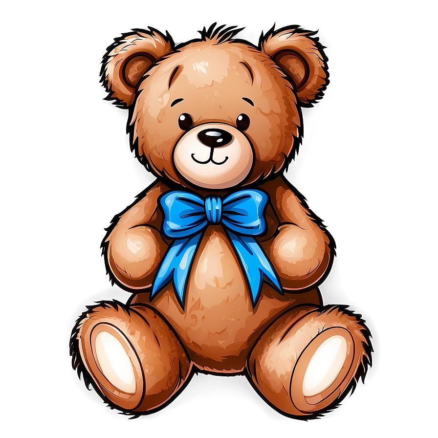 Teddy Bear With Bow Clipart Png 06282024