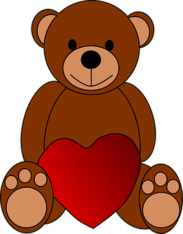 Teddy Bear With Heart Illustration