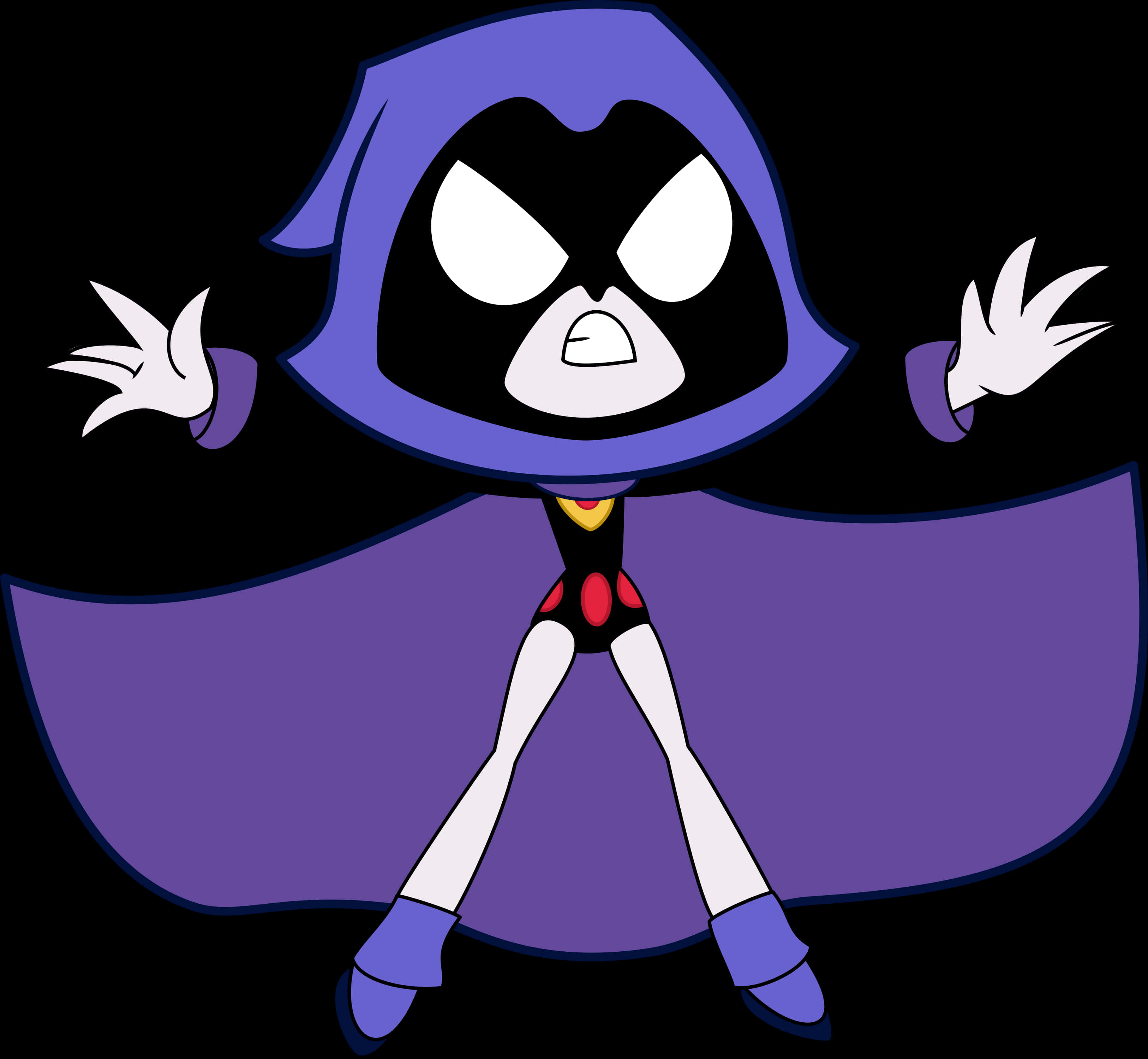 Teen Titans Go Raven Character Pose