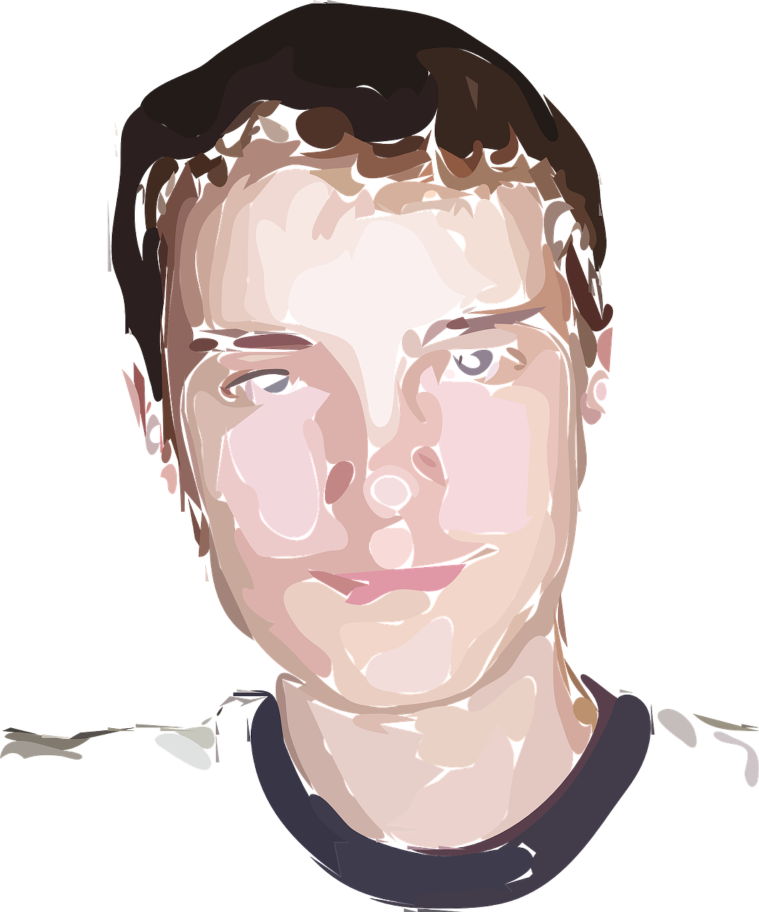 Teenage Boy Vector Portrait