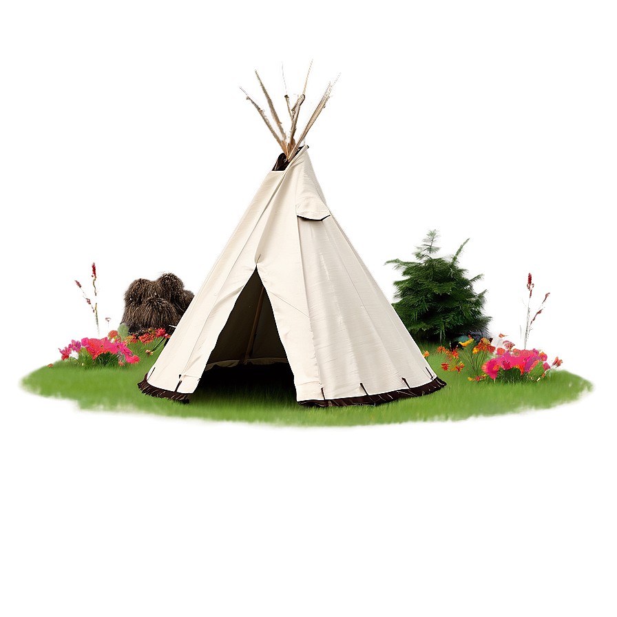 Teepee In Nature Background Png Thd67