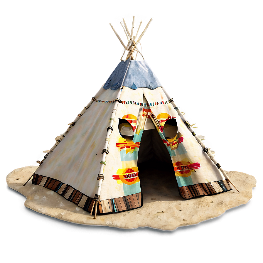 Teepee On A Beach Scene Png Map