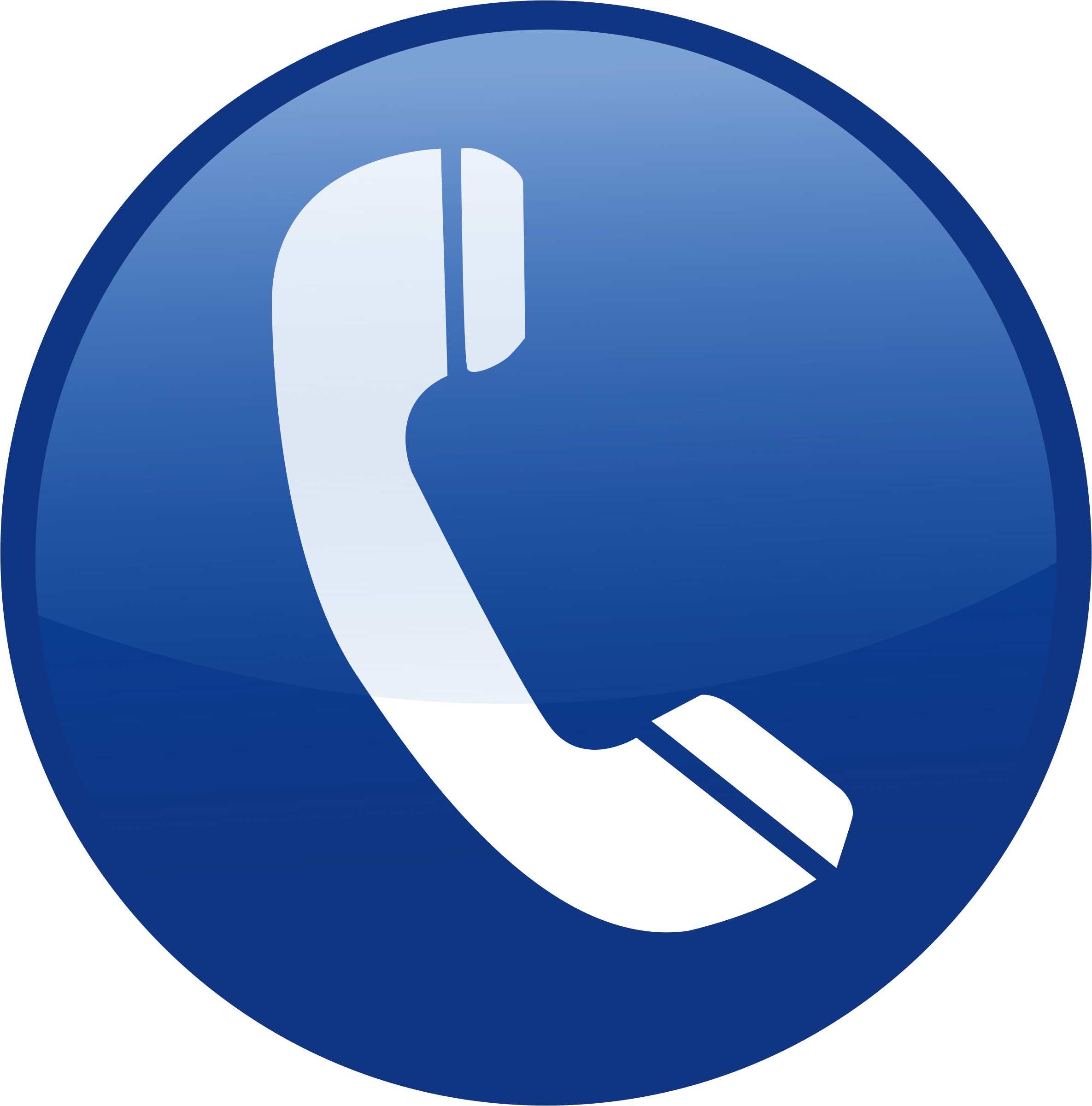 Telephone Icon Blue Background