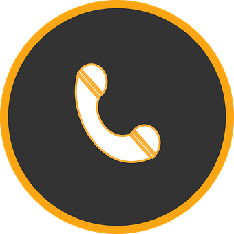 Telephone Icon Goldand Black