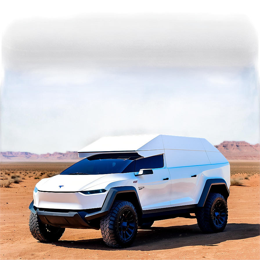 Tesla Cybertruck In Desert Png 64