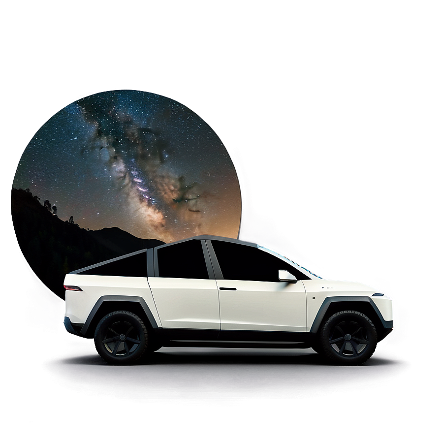 Tesla Cybertruck Under The Stars Png Sej12