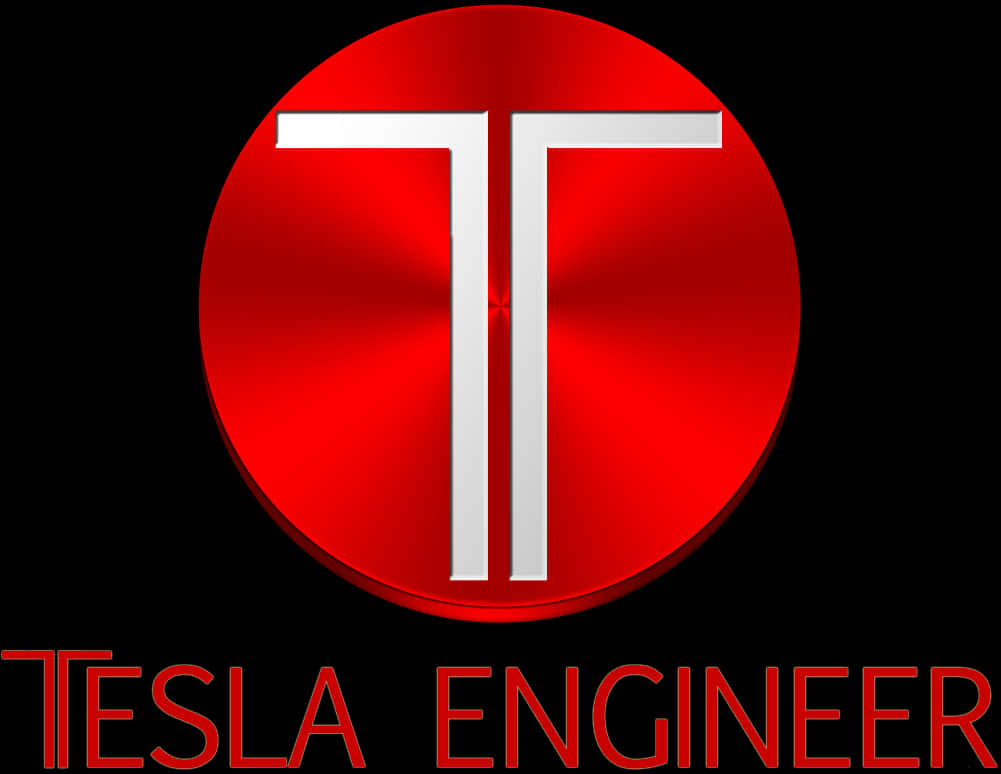 Tesla Engineer Logo Red Background