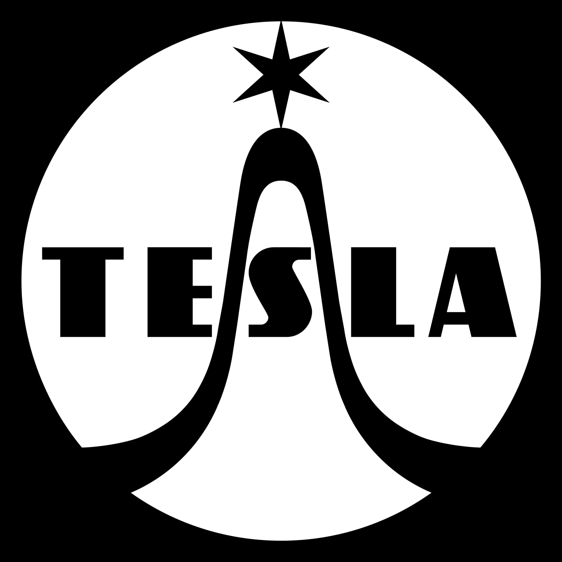 Tesla Logo Blackand White