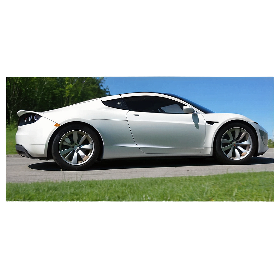 Tesla Roadster In A Scenic Landscape Png Xml