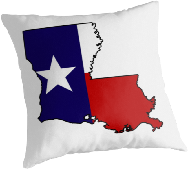 Texas Flag Outline Pillow Design