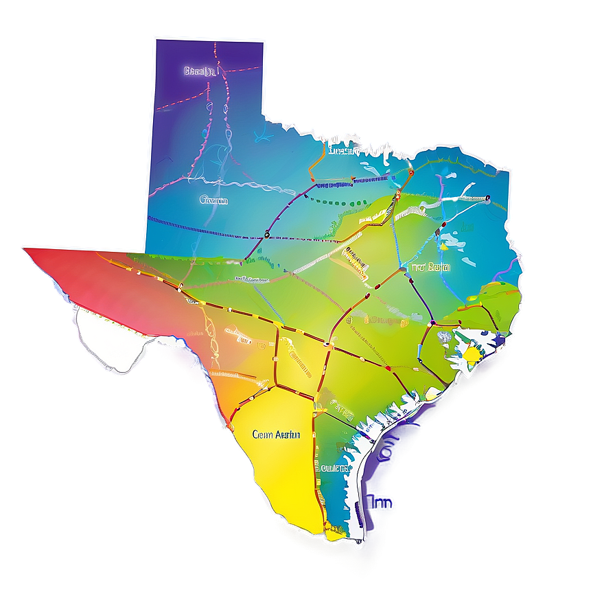 Texas Geographical Outline Png 84