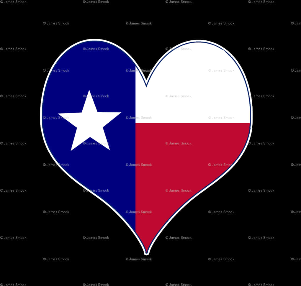 Texas Love Heart Flag