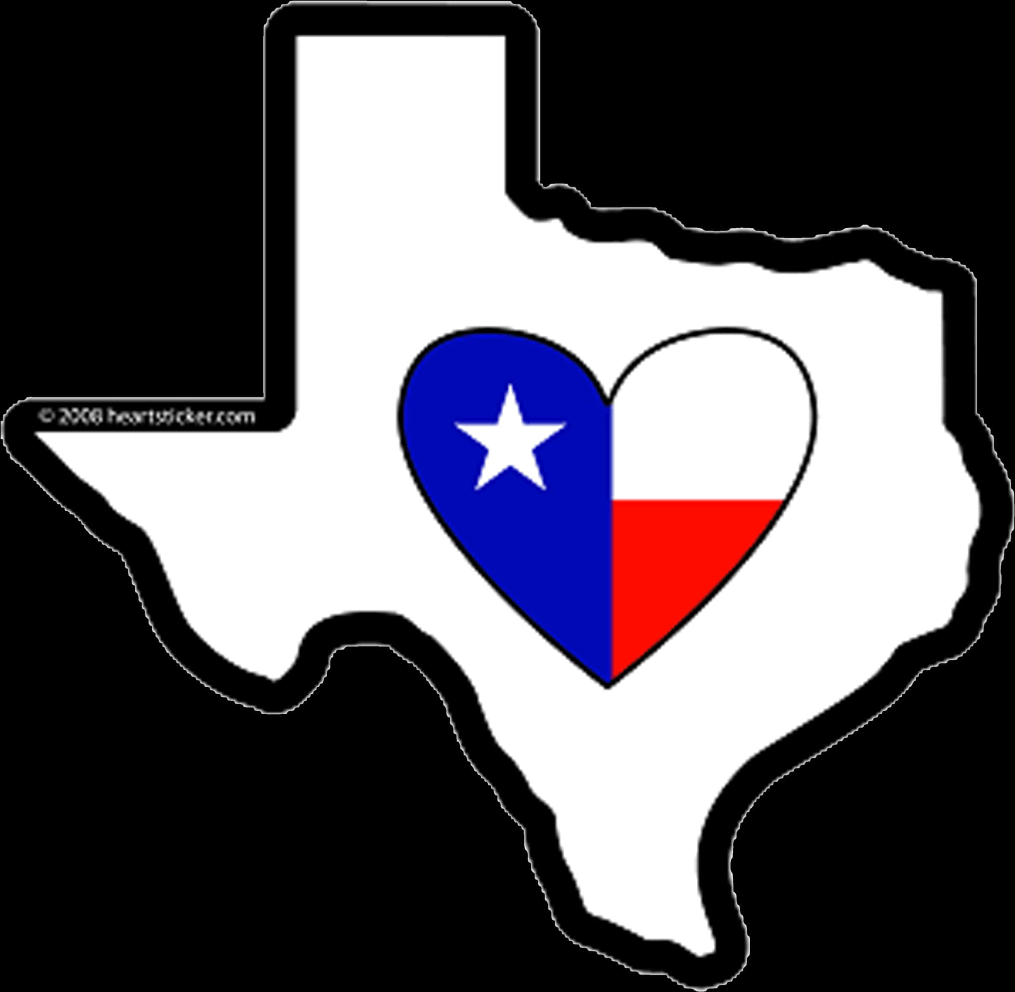 Texas Love Heart Graphic