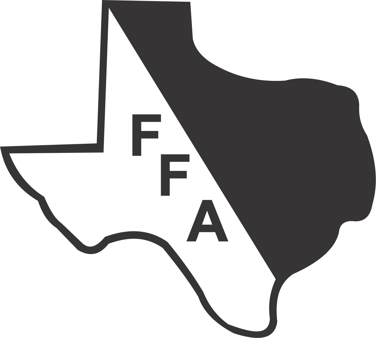 Texas Outline F F A Logo