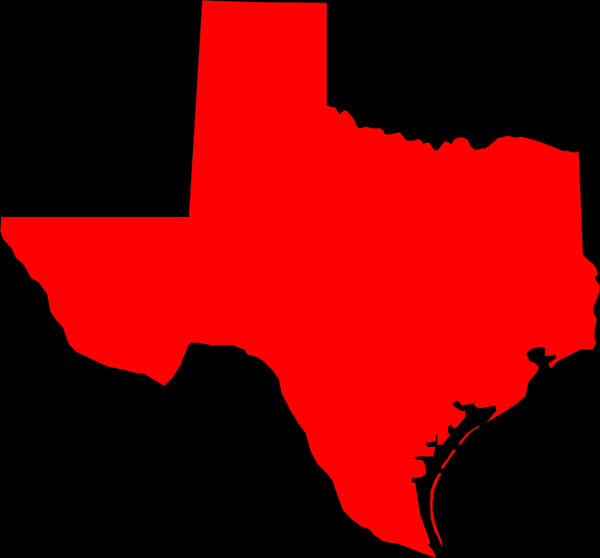 Texas Outline Red Background