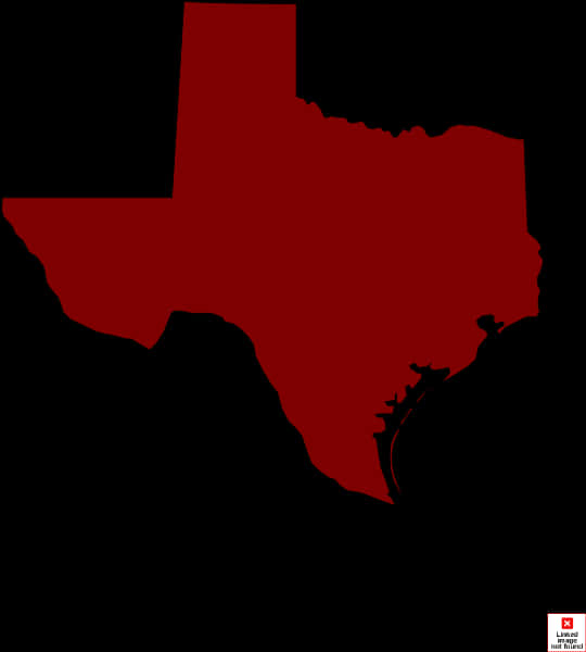 Texas Silhouette Red Background