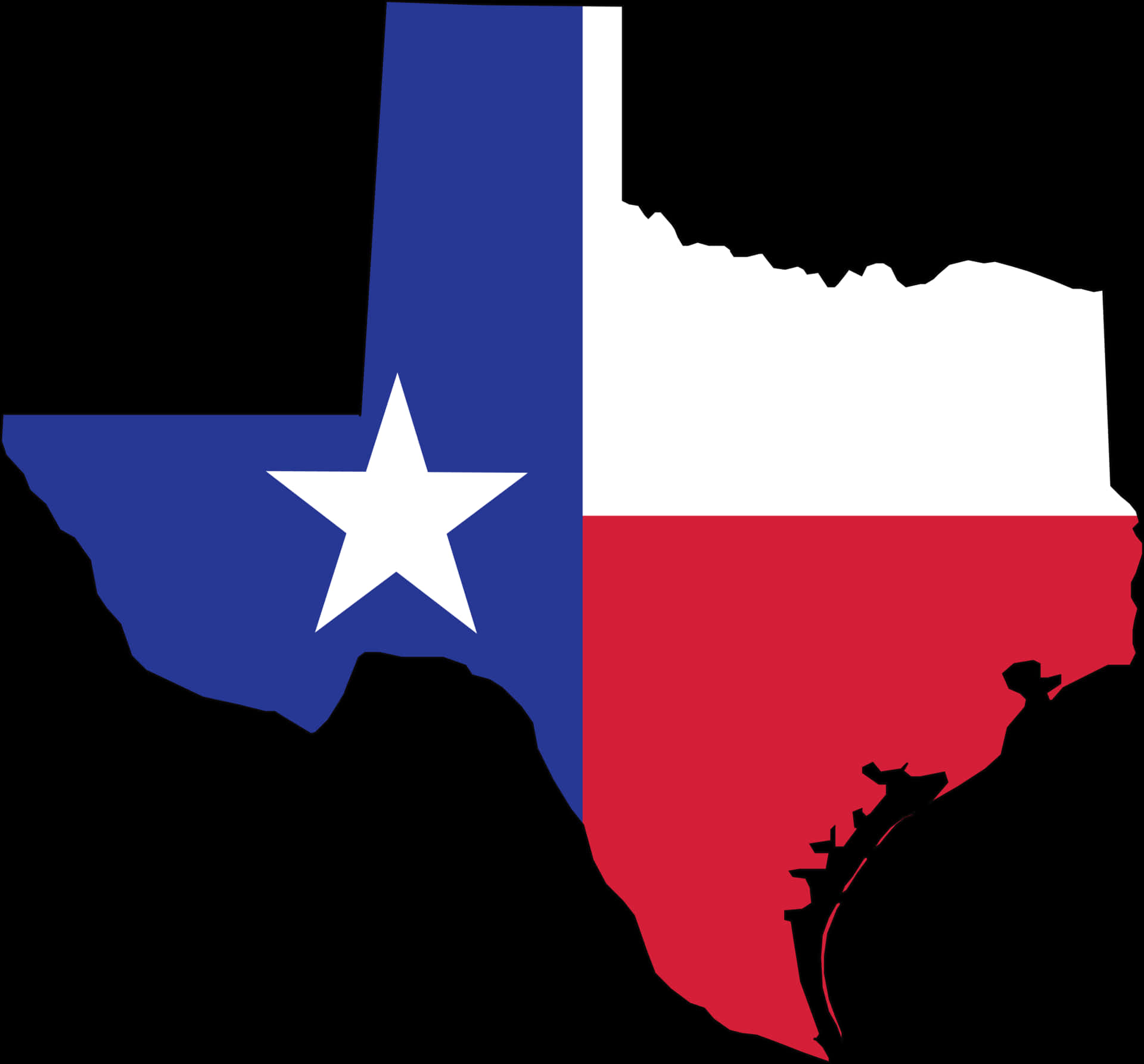 Texas State Flag Outline