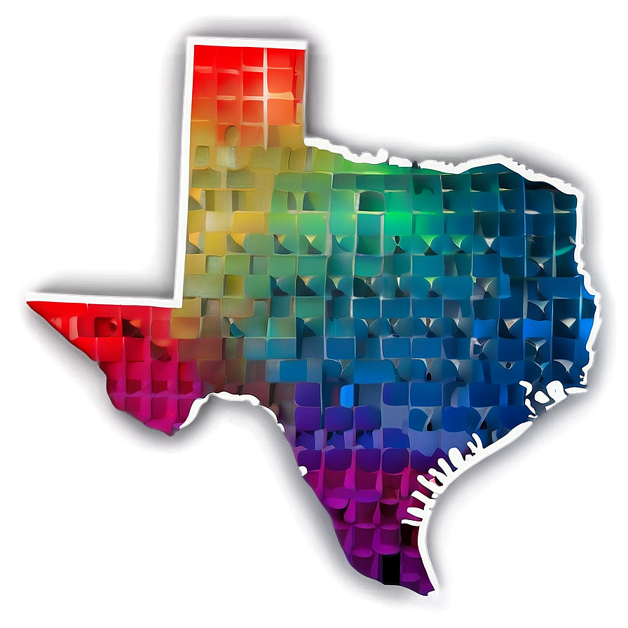 Texas State Geometric Outline Png Geo