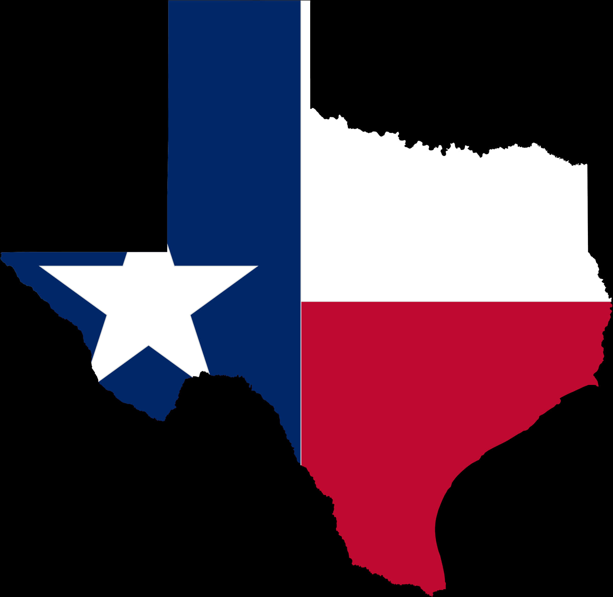 Texas State Outlineand Flag
