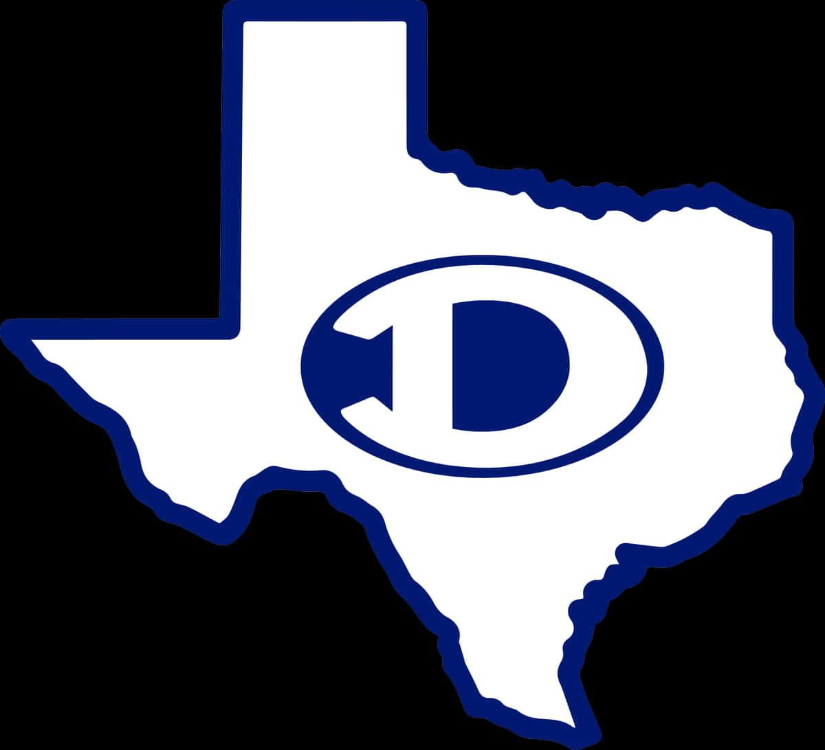 Texas State Outlinewith Letter D Logo