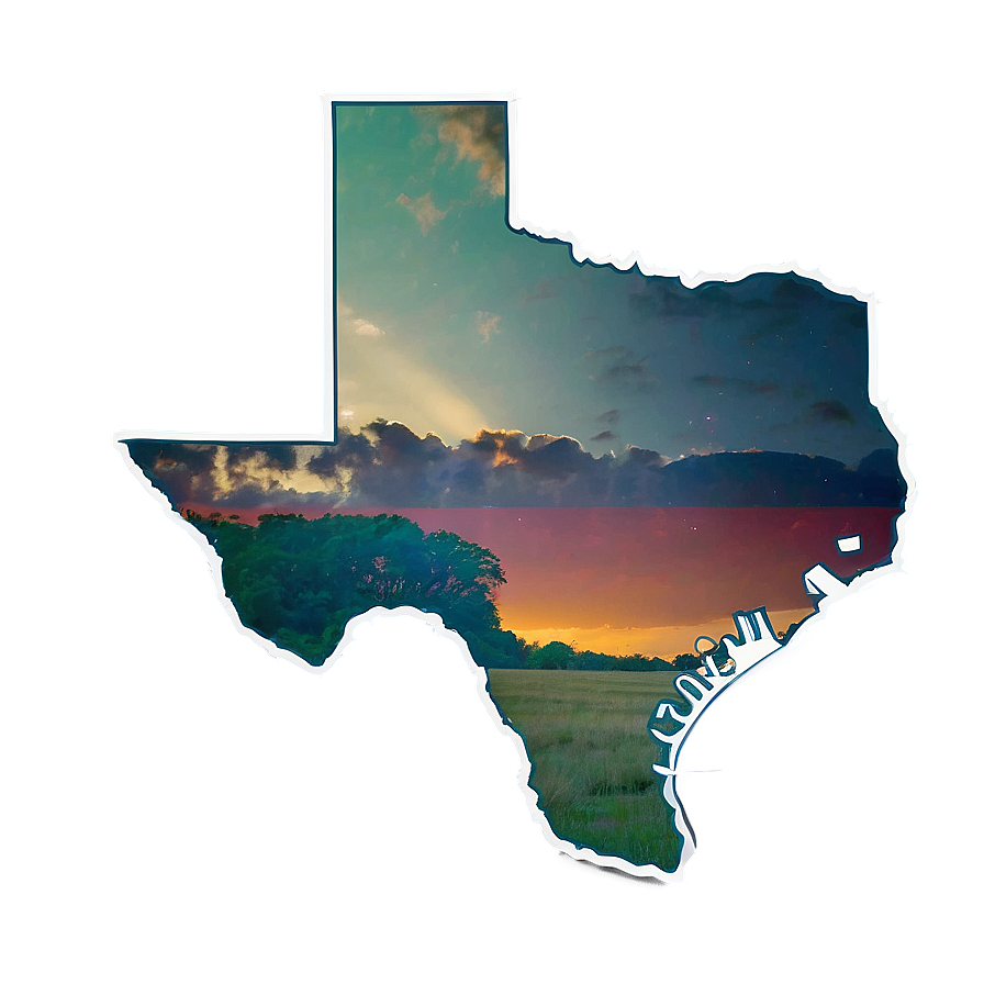 Texas State Silhouette Outline Png 49