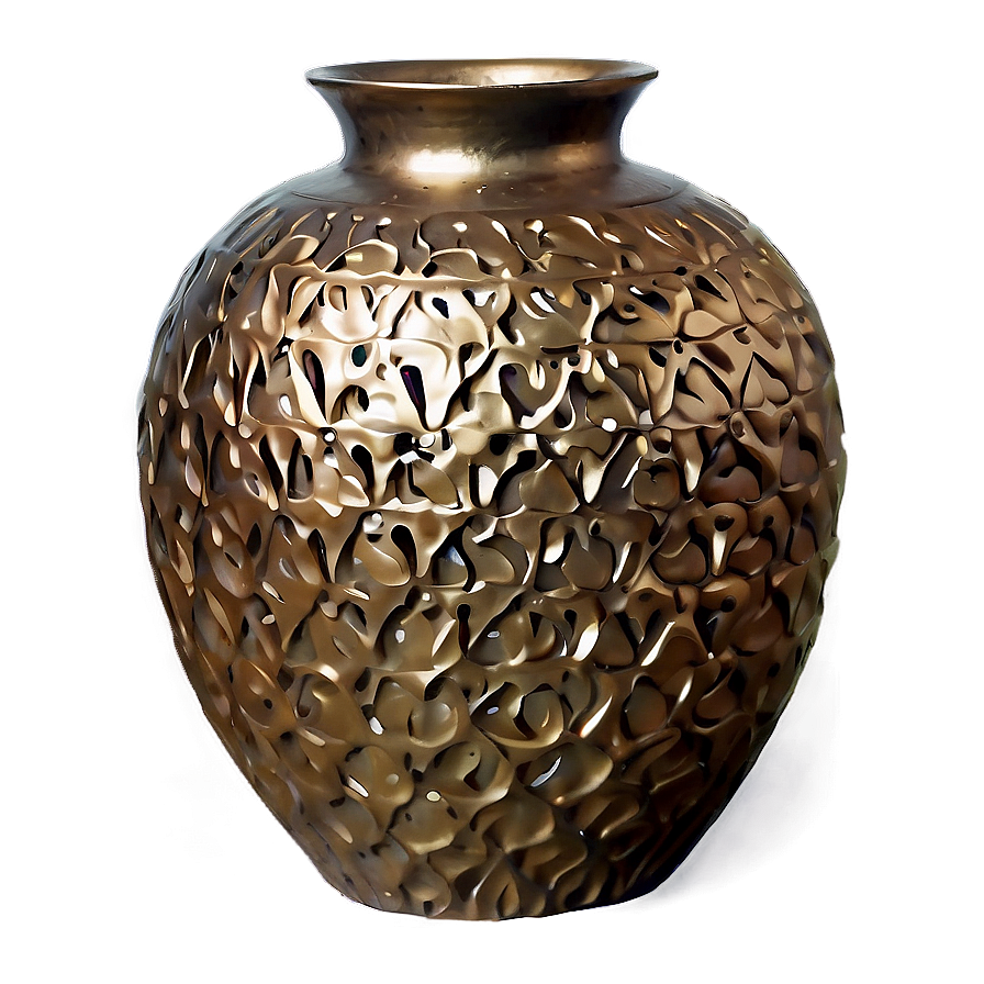 Textured Bronze Vase Png Svg