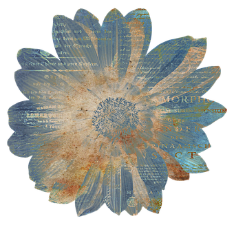 Textured Floral Artworkwith Written Overlay