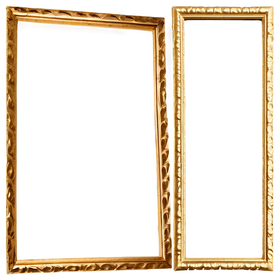 Textured Gold Frame Png 05252024