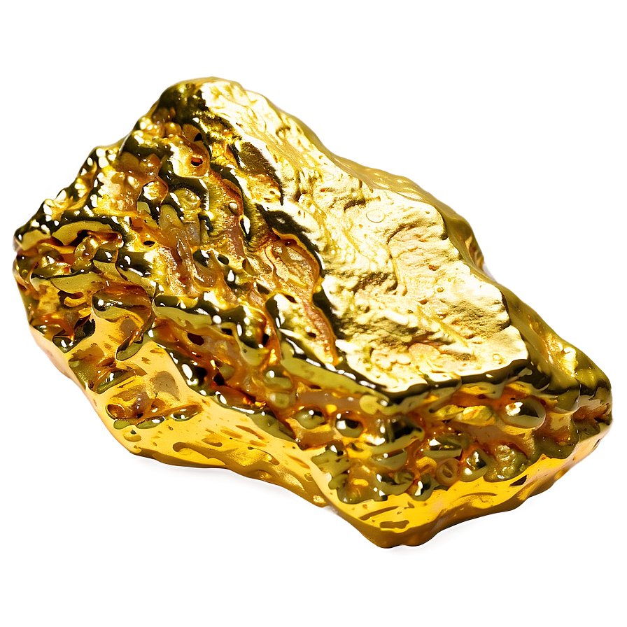 Textured Gold Nugget Png 06132024