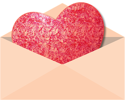 Textured Heart In Envelope