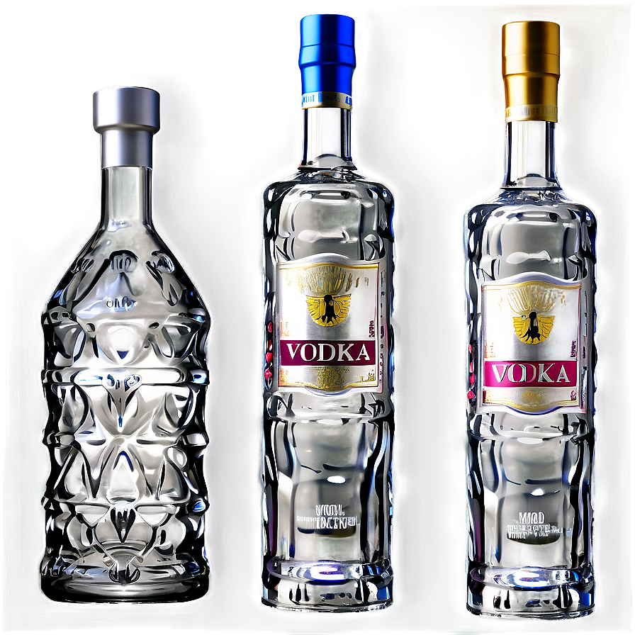 Textured Vodka Bottle Png Whb