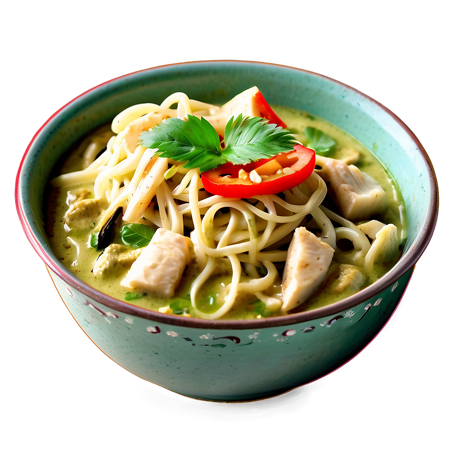 Thai Green Curry Noodles Png Epw42