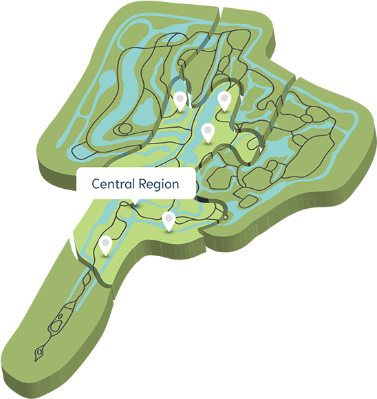 Thailand Central Region Topographic Map