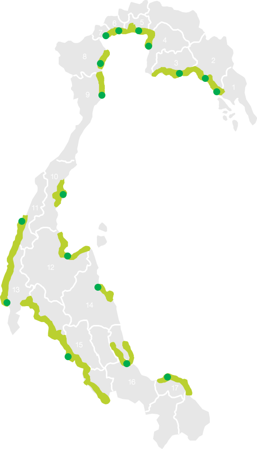 Thailand Geographical Divisions Map