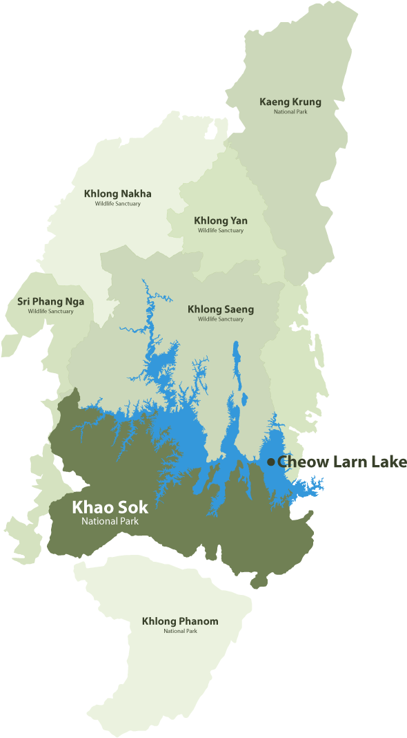 Thailand Khao Sok National Park Map