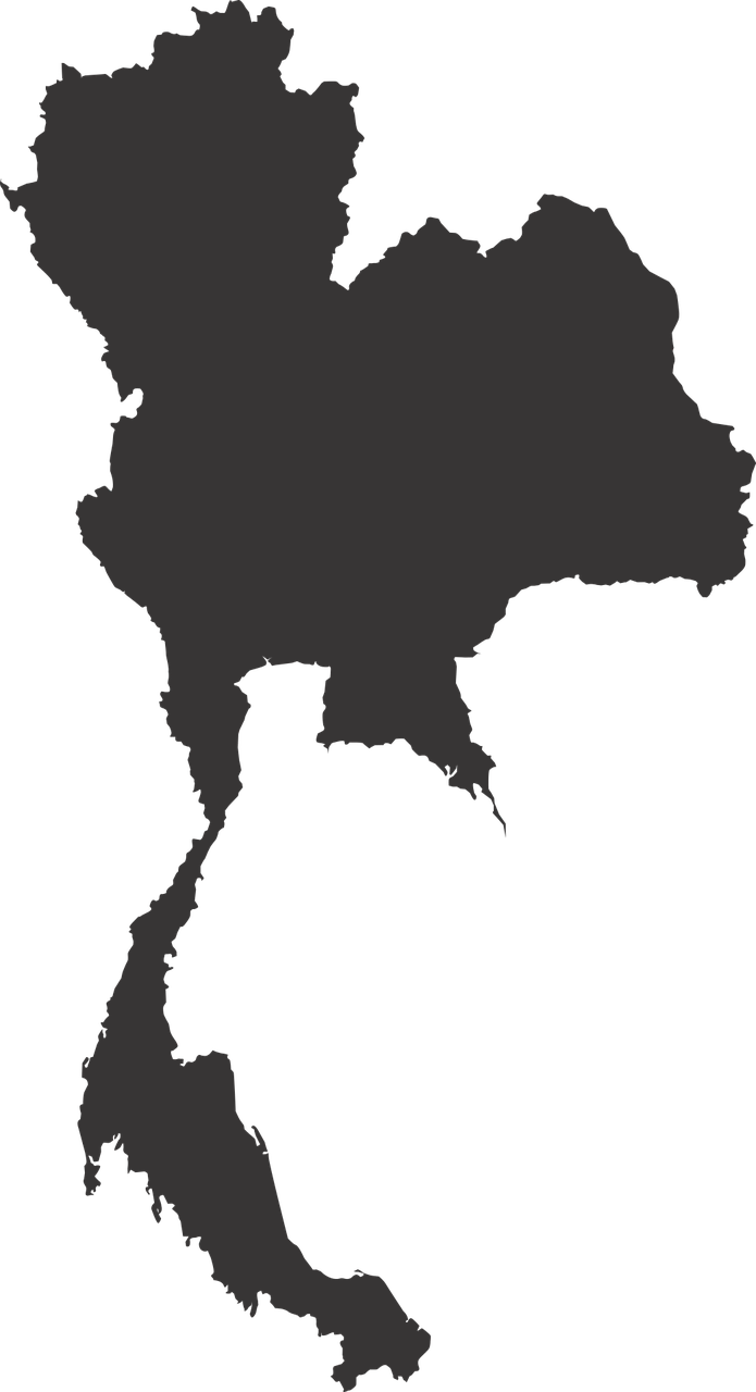 Thailand Map Silhouette