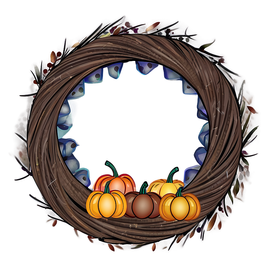 Thanksgiving Autumn Wreath Png 05212024
