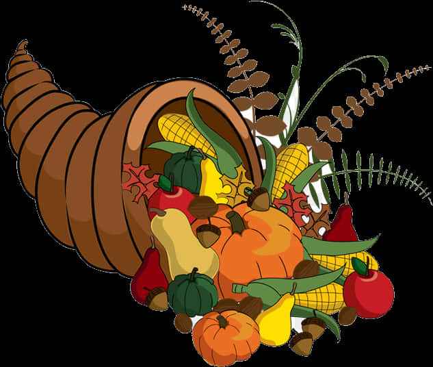 Thanksgiving Cornucopia Illustration