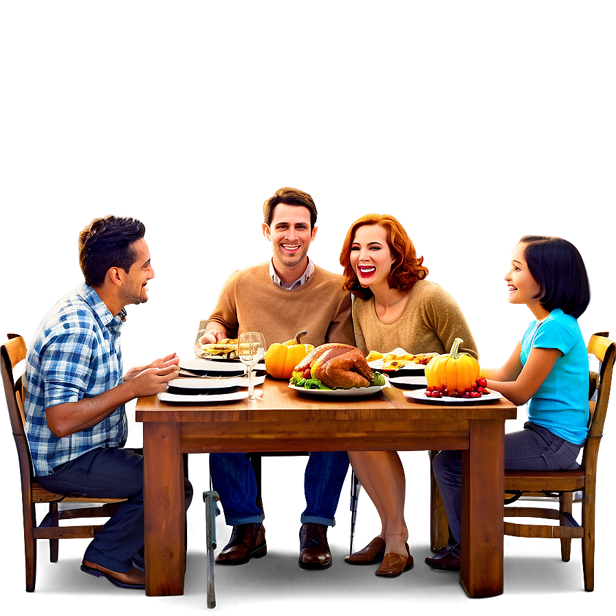 Thanksgiving Family Dinner Png 05212024