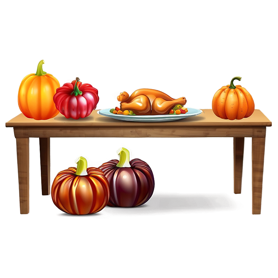 Thanksgiving Holiday Table Png 41
