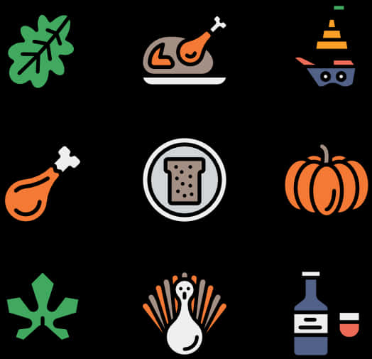 Thanksgiving Icons Set