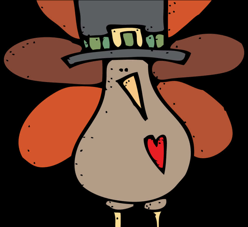 Thanksgiving Turkey Cartoon Illustration