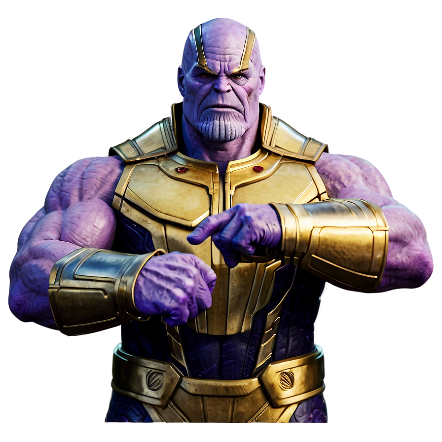 Thanos With Gauntlet Off Png Fcf