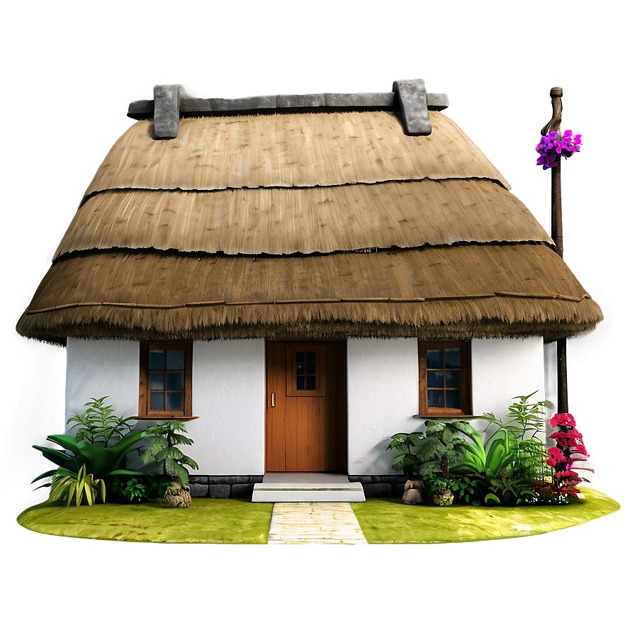 Thatched Roof Cottage Png Cay