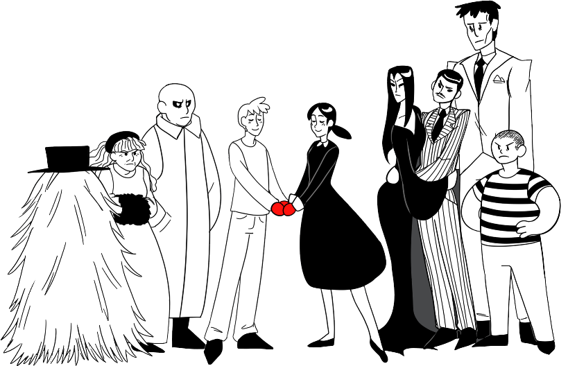 The Addams Family Illustration