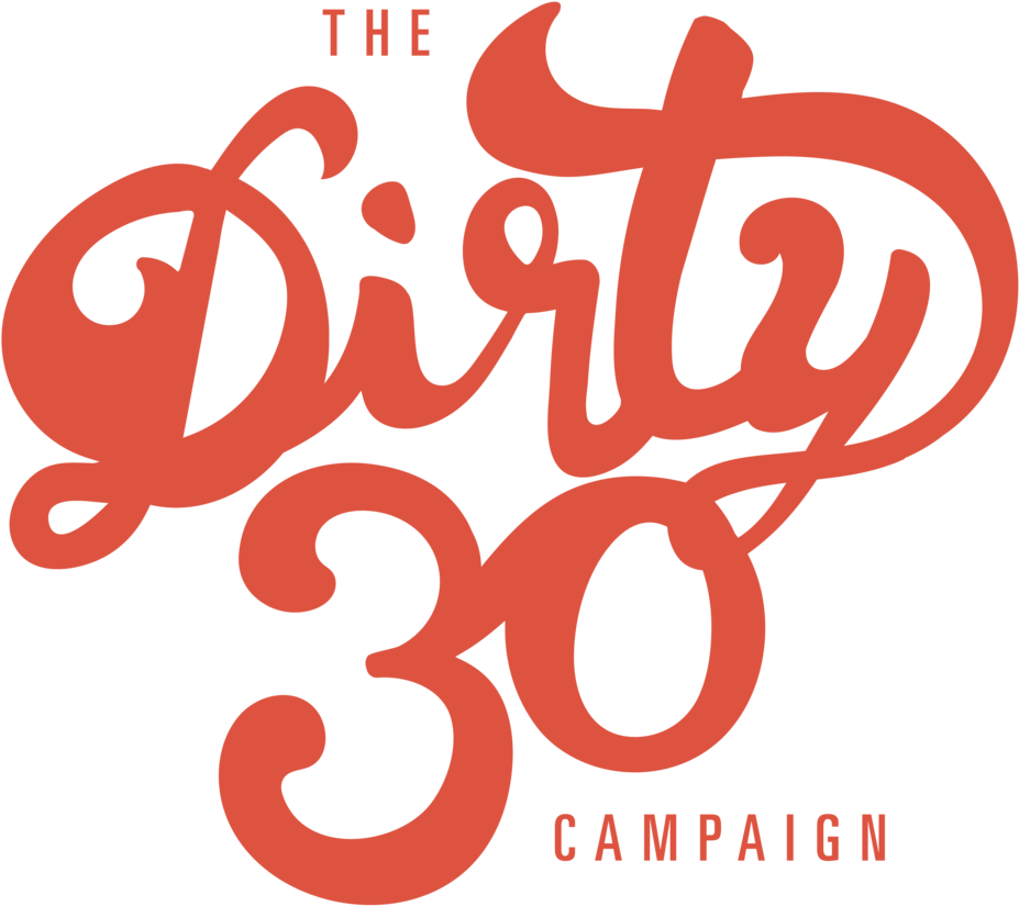 The Dirty30 Campaign Logo